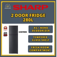 Sharp 280L 2 Door Fridge SJ287MDS