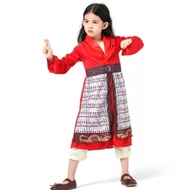 Disney Mulan costume halloween costume chinese costume red