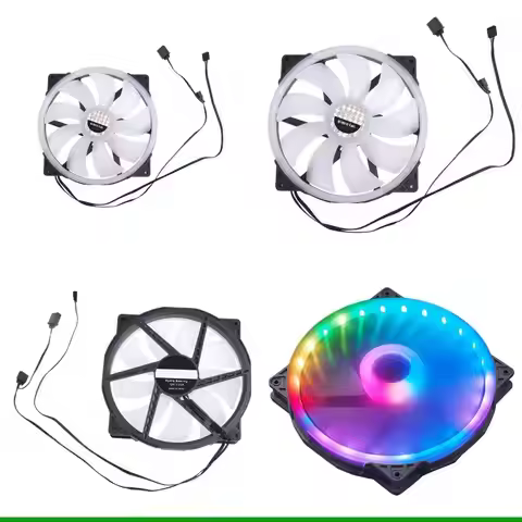 Computer for Case Fan 200mm LED Silent Fan for Computer Cases CPU Cooler Radiator Ultra Quiet,Colorf