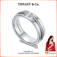 (New) Womens Fashion Rings s925 sterling silver T Series Diamond Wide Ring Valentines Day holiday gi