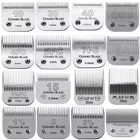 Detachable Pet Dog Cat Grooming Clipper Ceramic Blade Compatible with Most Andis，Oster A5，Wahl KM10 