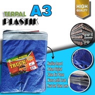 TENDA A3 PLASTIC TARPAULIN CUSTOM SIZE TENT TARPAULIN TRUCK TARPAULIN POND TARPAULIN size 2x3 3x4 3x