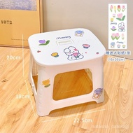 WYFolding Small Stool Stool Children's Chair Foldable Household Durable Small Bench Portable Plastic Low Stool XOFJ