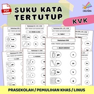 [ SOFTCOPY | PDF ] LATIHAN BERTEMA SUKU KATA TERTUTUP KVK LEMBARAN KERJA TADIKA PRASEKOLAH PEMULIHAN
