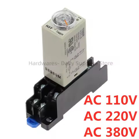 Power-on Delay Rotary Knob DPDT 5S/10S/30S/60S/3M/5M/10M/30M Timer Timing Time Relay AC 110V 220V 38