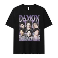Damon Salvatore Ian Somerhalder TV Show T-Shirt for Women Summer Tops O-neck T-Shirt Women's Clothin