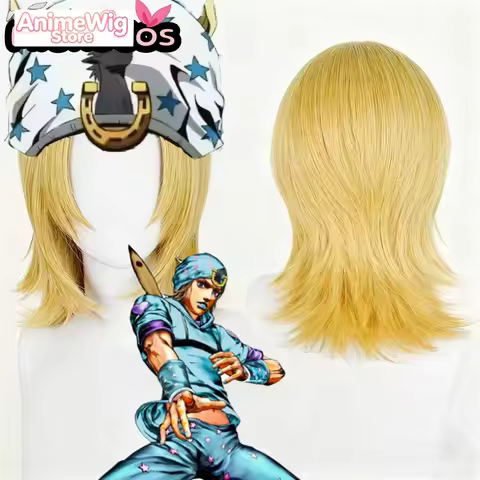 Johnny Joestar Cosplay Wig MiukoCosplay Anime JoJo's Bizarre Adventure Cosplay