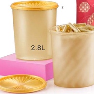 Tupperware one touch/deco canister 2.8L*1pc(gold)
