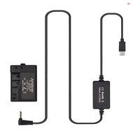 Andoer PD USB Type-C Cable to DR-E10 Dummy Battery DC Coupler LP-E10 Replacement for Canon EOS Rebel T7 T6 T5 T3 Kiss X50 X70 EOS 1100D 1200D 1300D 1500D 2000D
