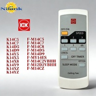 NiLANK Genuine KDK 3 Speed Ceiling Fan Remote Control F-M14C5 F-M14C7 F-M14C8 F-M14D5