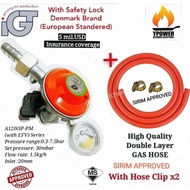 IGT SAFETY GAS REGULATOR A120isp With 1.5 meter SIRIM High quality double layer gas hose&clip