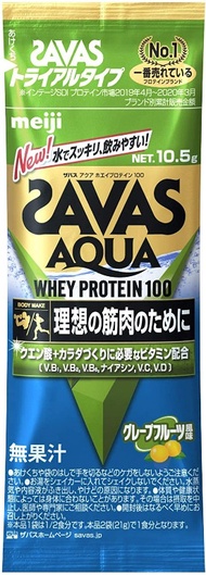 (訂購) 日本製造 SAVAS AQUA Whey Protein 100 乳清蛋白粉 西柚味 (一盒6包)