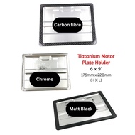 Titanium Plate Holder Thailand Specs 6 x 9" motorcycle number plate holder motor nombor plat casing