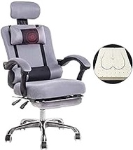 Office Chair Desk Chair High Back Computer Chair Ergonomic Office Desk Chair Mesh Staff Chair Lift Swivel Chair Footstool Seat Game Chair (Color : Red) Full moon (Gray) Stabilize