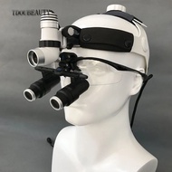TDOUBEAUTY 3W LED Surgical Head Light Dental Headlight AC/DC +Kepler Magnifier Dental Loupes, Dental