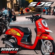 Decal Sticker New Scoopy Fi 2020 2021 2022 2023 2024 Full Body Sticker Scoopy Lightning McQueen