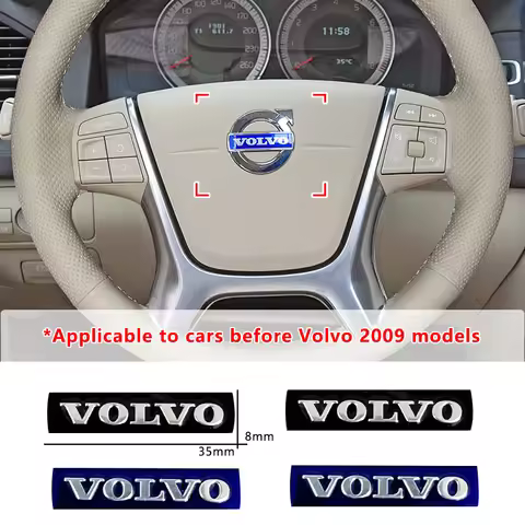 Steering Wheel Sticker 35mmx8mm Car Badge Sticker For Volvo XC90 XC60 XC40 S60 V90 S40 V40 V60 S80L 