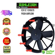 Universal Aux fan 12x12 12volts PUSH Airflow Car Aircon