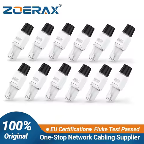 ZoeRax Cat6A Cat6 RJ45 Connector Tool-Free, UTP Cat 6a Field Termination Modular Plug for 23-26 AWG 