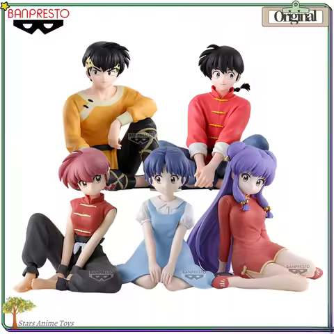 Original BANDAI BANPRESTO Relax Time Ranma ½ Saotome Ranma/Tendou Akane/shampoo/Hibiki Ryouga Orname