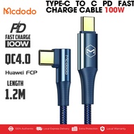 Mcdodo Type C to Type C PD QC 4.0 100W 5A Quick Charge Cable CA-8320 1.2m 90 Degree Compatible For A