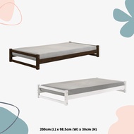 SHIRO Furniture Stackable Single Bed Frame Airbnb Katil Bujang Single Bedframe Portable Bed frame Br