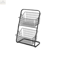 【Local delivery】 Iron Storage Shelf Rack for Kitchen Seasoning Organizer Fruits Holder Double Layer 