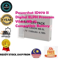 Powershot SD970 IS Digital ELPH Proocam Viloso NB-5L Compatible Battery