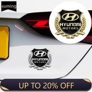 XM 2pcs 3D Metal Car Side Window Sticker Emblem Badge Decals For Hyundai Matrix Getz Accent I10 Star