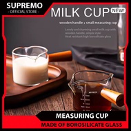 Heat-resistant transparent glass double-mouthed coffee cup glass milk cup espresso transfer cup 75ml