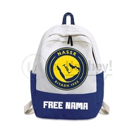 Cristian ronaldo alnassr football school backpack with free name