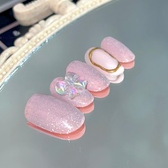 M09- Nailbox Handmade Diamond Eye Design With Bow