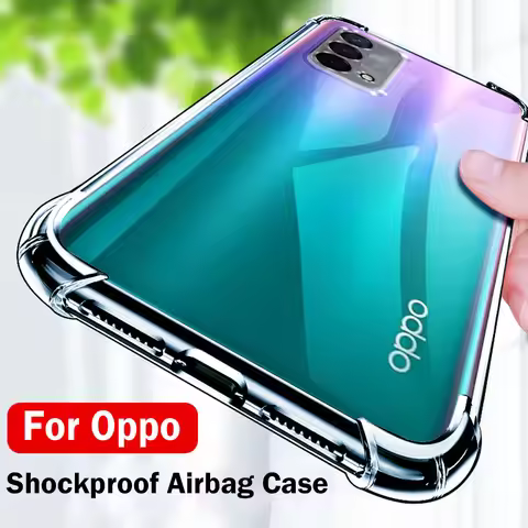 Shockproof Armor Phone Case For Oppo A74 5G 4G A53 A54 A94 Soft Silicone Transparent Back Cover on O