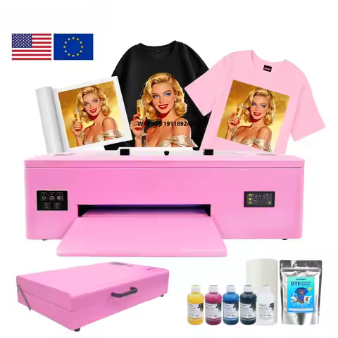 Erasmart 13 Inch 30cm A3 1390 Pink Heat Transfer Print T-shirt Printing Machine Inkjet DTF Printer M