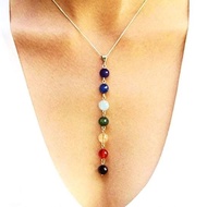 7 Chakra Necklace with 925 Sterling Silver Chain