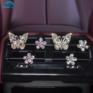 OPENMALL 3Pcs Crystal Butterfly & Flower Car Vent Perfume Clip Air Outlet Aromatherapy Diffuser Inte