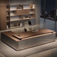 Light Luxury Executive Desk High-End Chairman Office President Desk Large Desk Modern Simple with Li