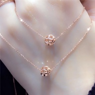 Russia 585 Purple Gold Exquisite Show Balloon Ball Clavicle Chain 14k Rose Gold Russia 585 Purple Go