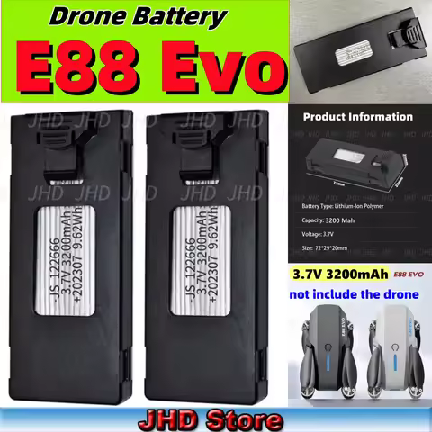JHD for E88 EVO Battery 3.7V 3200Mah Drone Battery RC Charger For E88 E88EVO Ls-E100 E99S Mini Uav D