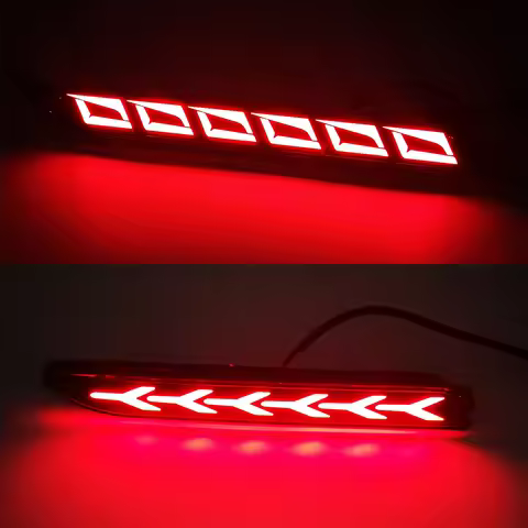 2PCS LED Car Rear Bumper Reflector Tail Brake Light For Toyota RAV4 Harrier Sienna EZ Alphard Mark X