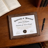 Wall Display A4 Patent Certificate Holder Wooden Acrylic Photo Frame Award Certificate