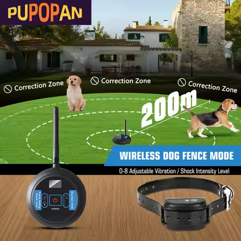 2025 new Electric Dog Fence System-Wireless Dog Fence Covers 1.2 Acre Pet Boundary Containment Syste