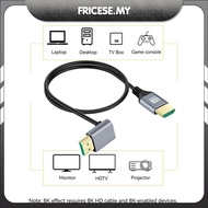 [Fricese.my] 90 Degree Male To Male Cable 48Gbps 8k HDMI-Compatible 2.1 Cable for HD TV