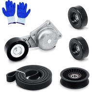 38274 38001 Serpentine Belt Drive Kit with Tensioner & Idler Pulley Compatible with Ford F-150 F-250