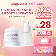 Glad2Glow 377 Dark Spot Skincare Set|Serum + Moisturizer+Toner+Face wash|Fade Spots Brightening Day 