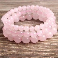 Elastic Rose Quart Stone Bracelet