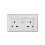 T&J Dazzle 1 Gang 13A 15A Switched Socket Outlet 1 2 3 4 Gang 1/2 Way Switch Door Bell Switch SIRIM