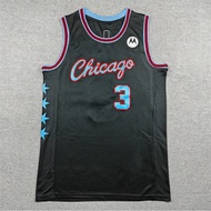Summer Vest Jersey Embroidered Basketball Uniform 2026 Bull No. 3 GIDDEY Black City Version Top