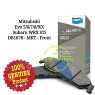 Bendix DB1678MKT / DB1478MKT Front Brake Pad - Brembo 4 Pot/ Evo/ WRX / F50