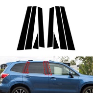【Hot Style】8Pcs Car Pillar Posts Decoration For Subaru Forester 2013-2018 Black Door Window Stickers